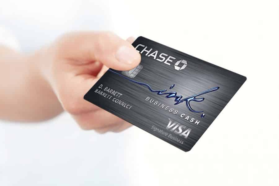 Chase Ink Business Cash Credit Card With Hands Holding - Large Image